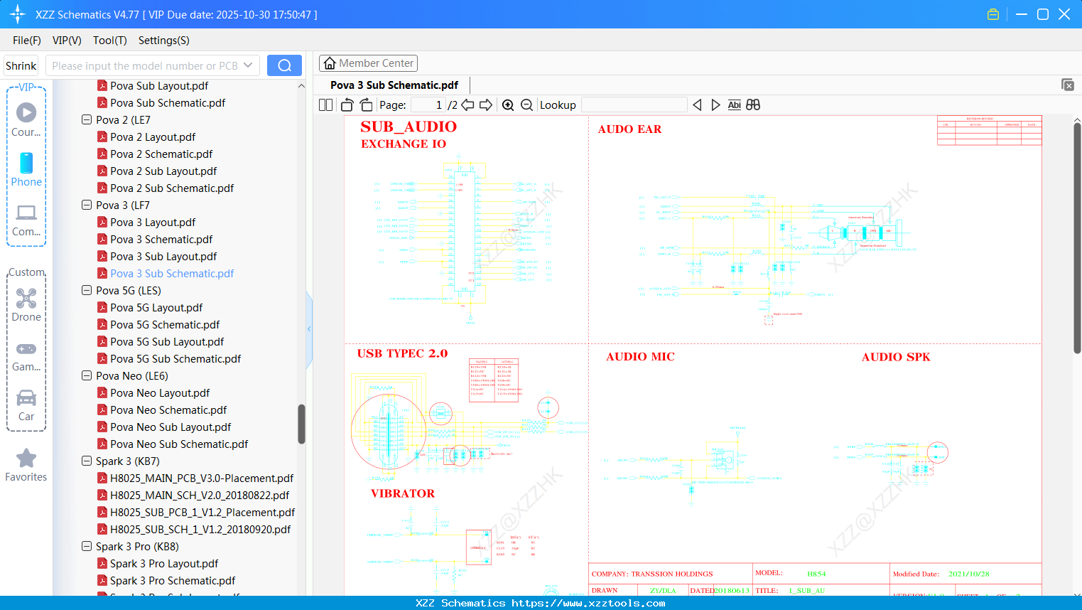 Tecno Pova 3 Sub Schematic